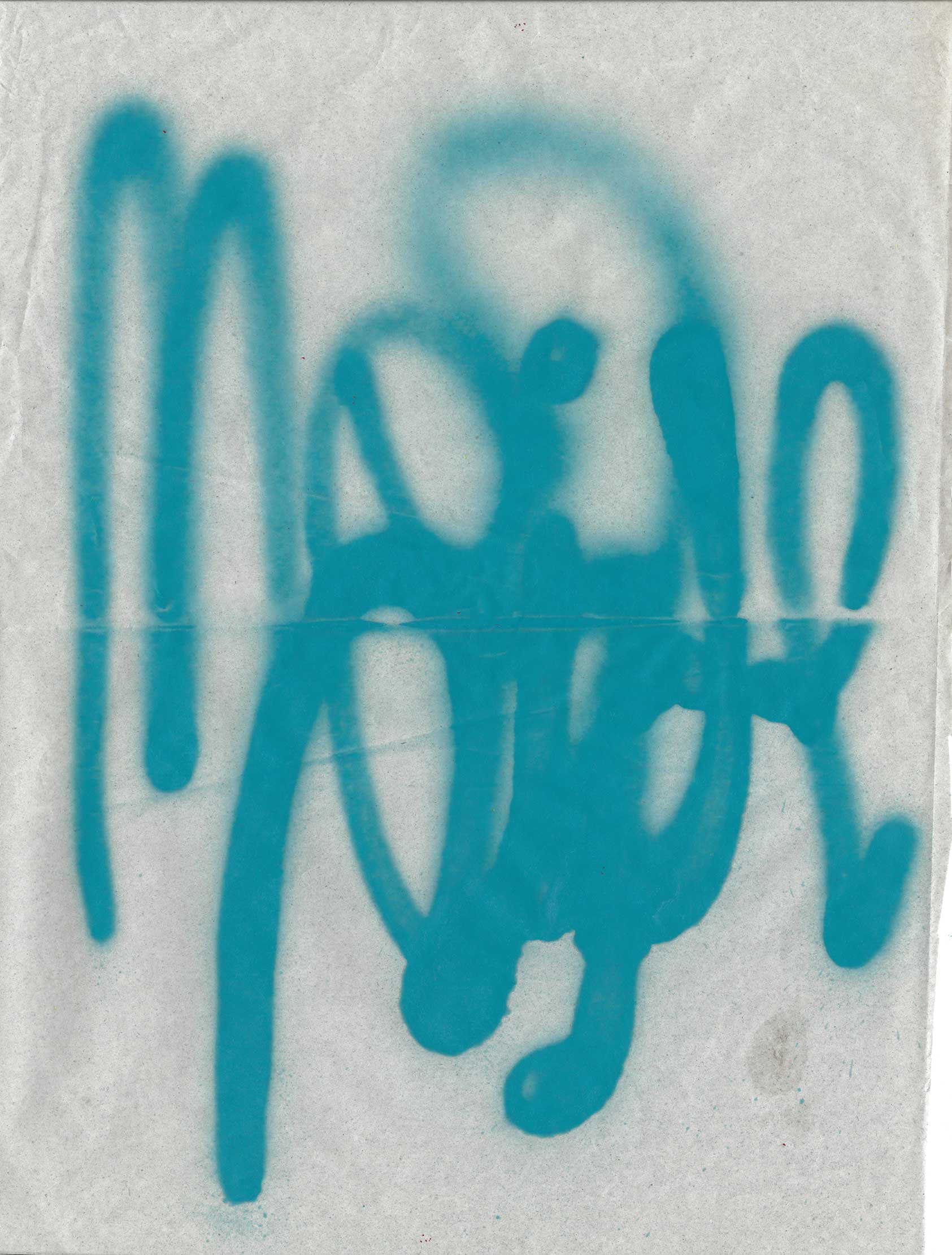 meide graphic spray on paper