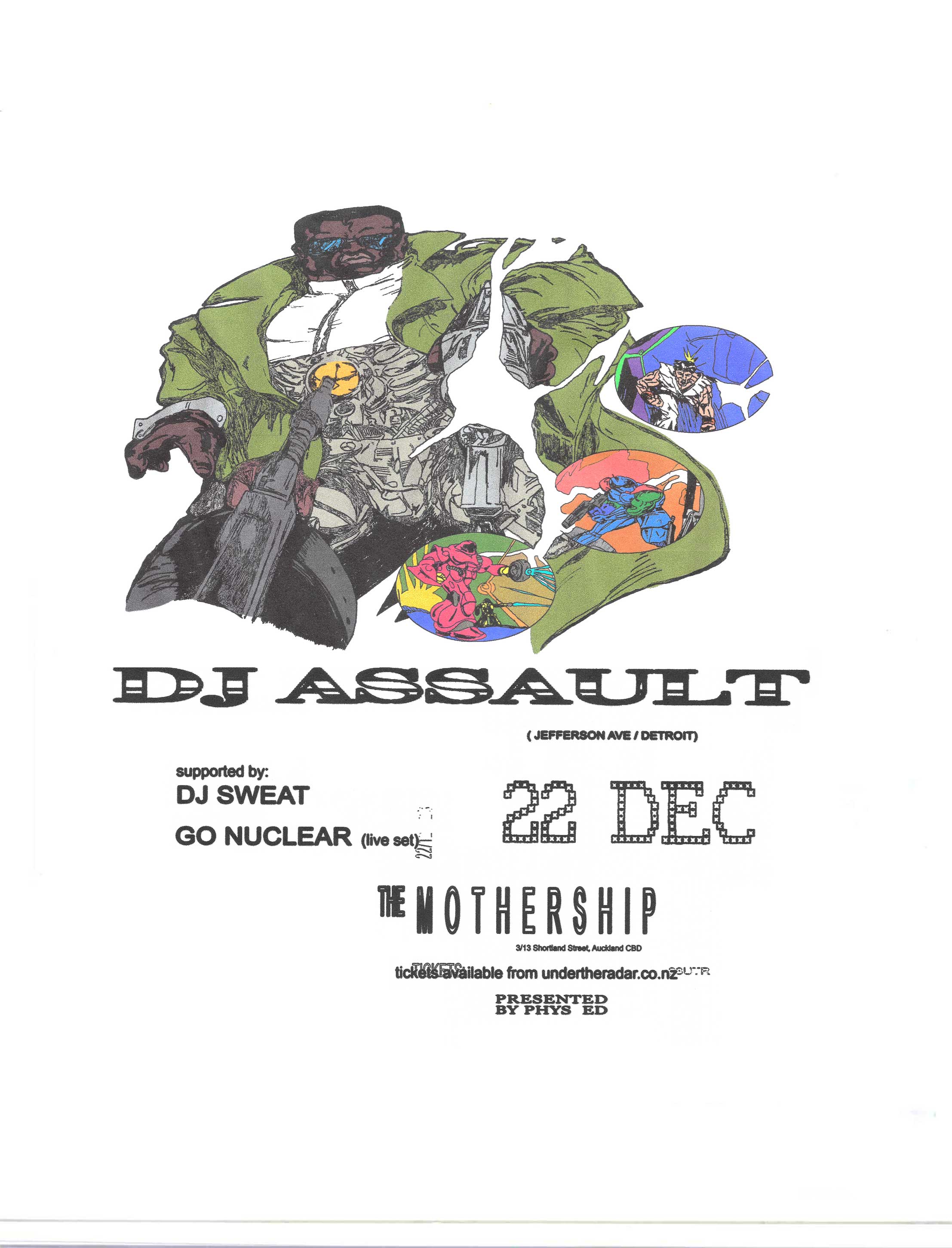 phys ed dj assault poster