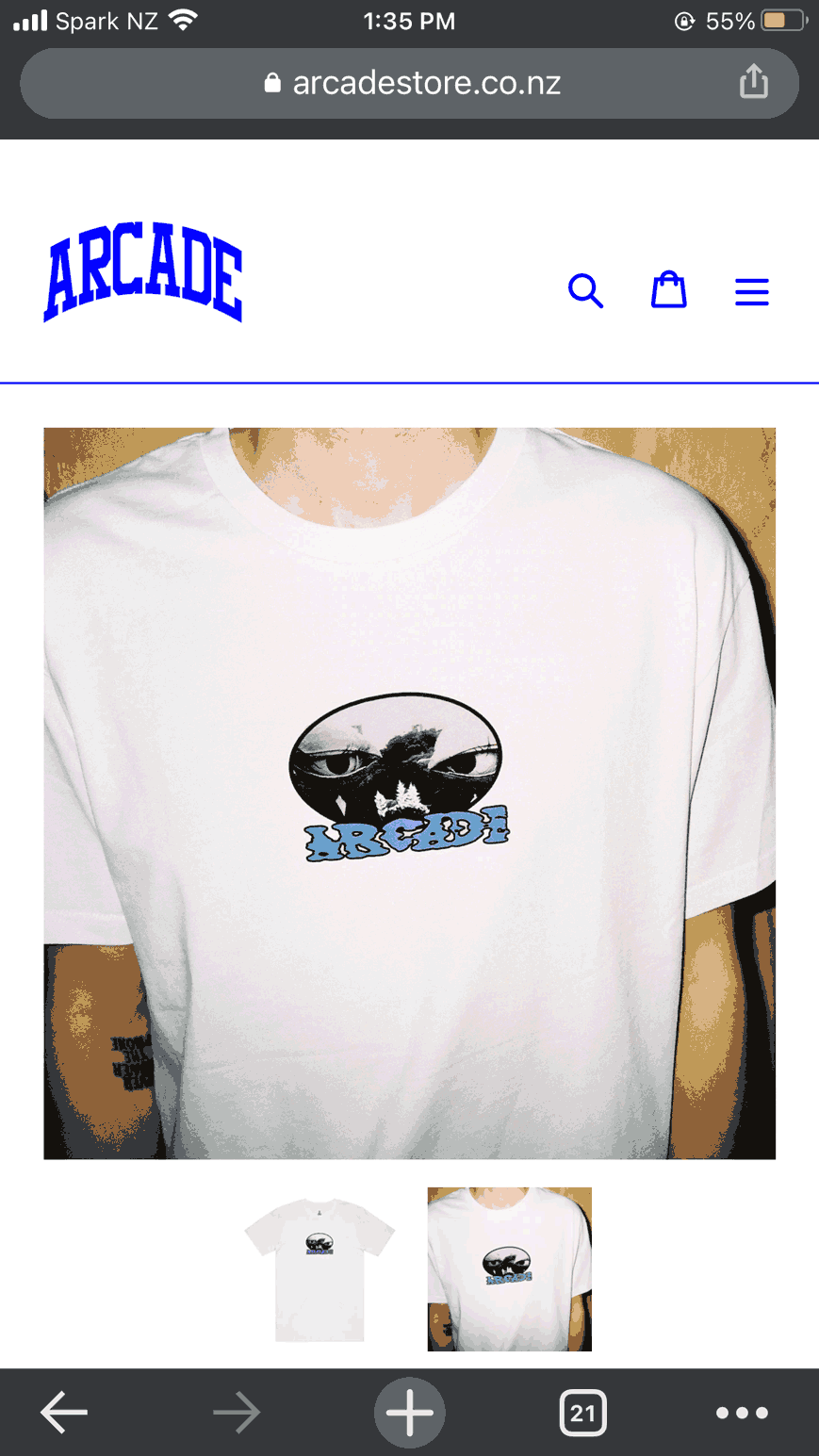 arcade alien eyes tee