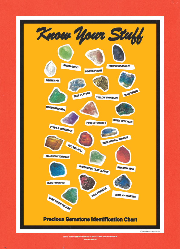 years gone by precious gemstone tea towel